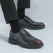 2025 Large Size Glossy Leather Men's Casual Business Formal Shoes Wedding New_vogvips.com