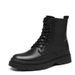 European Warm Series Genuine Leather Martin For Men High British Style Mid Top Trendy Workwear Fleece Lined Warm Snow Boots Winter Black_vogvips.com