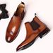 New men's Brock leather boots Fashion trend short boots casual business men's boots_vogvips.com