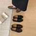 Old Money Flat Low-Heel Loafers For Women, 2026 Autumn New British Style Belt Buckle Small Leather Shoes, Vintage_vogvips.com