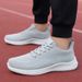 Euro Step Sports Spring Summer New Mesh Breathable Lightweight Men's Trendy Running Shoes Black Fabric_vogvips.com