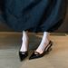 Trendy! Women's High Peep Sandals 2024 New Bowknot Black Pointed Toe Stiletto Heel Airy Single Shoes_vogvips.com