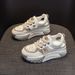 Leather Hollow Dad Shoes Women's Retro Lightweight Inner Height Increase Casual Sports Shoes Platform Sandals_vogvips.com