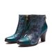 WalkPrime Blue Dream Butterfly New Model Large Size Export European And American Boots Niche Retro Women's Shoes_vogvips.com
