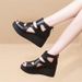 Sandals Women's High Heels Muffin Thick-soled Cool Boots Wedge Heel Fish Mouth Women's Shoes Hollow Roman Shoes_vogvips.com