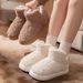 High Heel Shoes Women Winter Warm Plush Thick Sole Soft Indoor Home Non-Slip Cotton Slippers For Outdoor Wear_vogvips.com