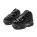 Gothic Sponge Cake Thick Soled Punk Metal High Rise Small Leather Rivet Women's Boots Dark Single Shoes 2026 Spring And_vogvips.com