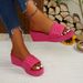 2025 New Model Export Large Size Elegat Comfortable Thick-Soled Wedge Heel Wove Fashioable High-Heel Sadals For_vogvips.com