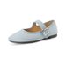 French Flat-soled Single Shoes Women's Soft-soled Ballet Shoes Round-toed Suede Mary Jane Women's Shoes_vogvips.com