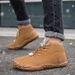 European Warm Series New High-top Winter Cotton Snow With Fleece Lining Thickened Hiking Shoes Men's Warm Cold-proof Boots_vogvips.com
