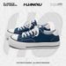 Global Blue Thick Soled Casual Sneakers for Men Summer New Style Trendy Men's Shoes Canvas HQDO 8M_vogvips.com