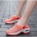 Plus Size Women's Summer Style Mesh Mesh Slip Ons Rocking Mom Half Cup Sandals Reversible_vogvips.com