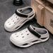 Men’s Shoes New Thick Soled Hole Shoes For Men Outdoor Wear Non Slip Breathable Height Enhancing Beach Shoes Closed Toe No Stink Foot Sandals_vogvips.com