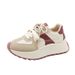 BN025 New 2024 Autumn Thick Soled Women's Shoes Sneakers Heightened Casual Stitching Leather Student Sports Shoes_vogvips.com