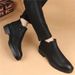 Martin Boots Men's High-top Pointed Zipper Thick-soled Youth Zipper Men's Boots One-pedal Casual Short Boots_vogvips.com