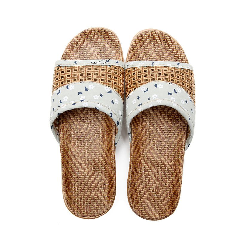 Summer Indoor Home Rattan Woven Slippers, Non-slip And Breathable, For Men And Women, Couples, Home And Office Use, Bamboo_vogvips.com