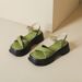 Platform Sandals Women's Summer New Green White Roman Shoes With Beach Shoes Small Size Girls Wear Sandals_vogvips.com