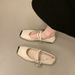 French Style Metal Square Toe Shallow Mouth Single For Women 2025 Spring New Retro One-Strap Mary Jane Soft Sole Small_vogvips.com