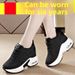 2023 New Women's Height-Increasing White Sneakers, Breathable Mesh Casual Sports Shoes, Wholesale In Stock_vogvips.com