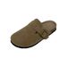 Women's Slip-On Mules Flat Shoes Breathable Soft PU Leather Casual Comfortable Fashion Footwear For All Seasons_vogvips.com