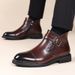 European Warm Series Men Genuine Leather Business Formal Shoes Motorcycle Rider Short British Style Men's Boots_vogvips.com