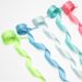 Shoe Accessories double layer polyester colored flat shoelaces suitable for casual sneakers, sports shoes, white shoes _vogvips.com