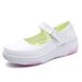 Nurse Shoes Women's Soft Sole Breathable Thick Sole Non-slip Flat Shoes White Hollow Medical Shoes Small White Shoes_vogvips.com