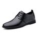 Men's Dress Low-top Lace-up Leather Shoes, Plaid Casual Leather Shoes, Loafers_vogvips.com
