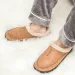 Black New Winter Suede Slippers Indoor Slipper Waterproof Home House Men Warm Velvet Fur Knitting Shoes_vogvips.com