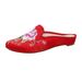 Slippers Made Of Shiny Silk Fabric Paired Qipao Pointed Muller For External Wear. Fashionable Ethnic Style Women's Shoes_vogvips.com