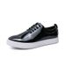 Cross-Border New Brogue Floral Men's Patent Glossy Panel British Casual Workwear Leather Work Shoes Export_vogvips.com