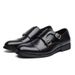 Men's Classic Formal Leather Oxford Shoes With Buckle Closure - Black & Brown Dress Shoes For Business, Wedding & Special Occasions_vogvips.com