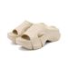 MTX Thick Sole Slippers For Women, EVA Soft Sole, Ins Style, One-Word Slippers, Outdoor High Heels, Women's Sandals_vogvips.com