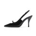 High Heels 2022 French Style New Versatile Summer Stiletto Patent Leather Black Work Sandals For Women_vogvips.com