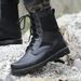 European Warm Series Genuine Leather Combat Martin High Top Outdoor Shock Absorption Wear-resistant Tactical Ultra-light Security Canvas_vogvips.com