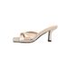 Women's Strappy Square-Toe High Heel Sandals - Elegant Open-Toe Cross Strap Slides For Summer To Wear With Skirts In Summer._vogvips.com