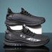 New 2025 Men's Flyknit Shoes Sporty Stylish Comfortable Breathable Mesh Casual Running Dad Trendy Popular_vogvips.com