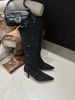 2025 Autumn Winter Cash Fine Strap Pointed Toe Suede Thin Over-the-Knee High Heel Long Boots_vogvips.com