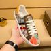 Luxury Trendy Brand Little Bee Fashion Casual White Shoes For Men, Lshoeshtweshoesht, Comfortable, Soft-Soled, Versatile, With_vogvips.com