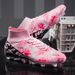 Men's High-Top Soccer Cleats AG/TF/FG For Youth And Kids - Lightweight Synthetic Leather Upper With Rubber Outsole For Indoor/Outdoor Training_vogvips.com