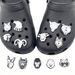 Black And White Series Animal Head Shoes Flower Shoe Buckle PVC Soft Glue DIY Detachable Garden Shoe Decorative Buckle Accessories_vogvips.com