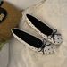 Chuyuji Polka Dot Bow Ballet Flats For Women 2026 New French Style Shallow Round Toe Slip-On Shoes_vogvips.com