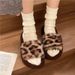 2025 New Furry With Fleece Lining, Warm Autumn And Winter, Home Flat Non-Slip Korean Style Leopard Print Plush Cotton_vogvips.com