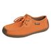 Women's Plus Size Flat Lace-Up Loafers Comfortable Casual Shoes Spring_vogvips.com