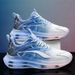 Men's With Mesh Air Cushion Jelly Sole, Full Length Shock Absorption Rebound, Dad's Shoes, Men's Breathable,_vogvips.com