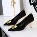 9527-K206 European American Style Elegant High-heeled Women, Versatile And Sexy With A Metal Heel, Suitable For_vogvips.com