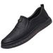Large Size Soft Leather Men's Cowhide Sole Versatile Slip-On Casual Summer Breathable Driving Shoes_vogvips.com