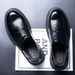 2025 New Men's High-end Shoes With One Foot Kick, Le Fu Shoe Toe Layer, Cowhide Casual Business Leather Shoes, Wedding_vogvips.com