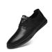 Men's Round Head Shoes Sleeve Low Heel Leather Shoes Men's Casual Leather Shoes Men's Shoes_vogvips.com