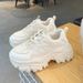 Trendy Thick-Soled Dad Sneakers For Women, Breathable Mesh, 2023 Spring And Autumn New Black Versatile Casual Sports_vogvips.com